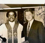 Reverend Lucius Hall with President Clinton